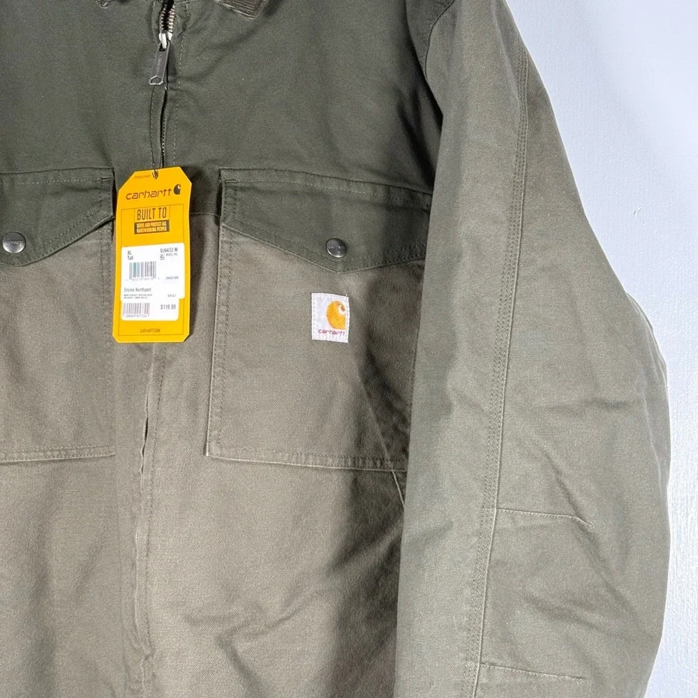 Carhartt Montana Duck Ervins Jacket Green XL Tall OJ6432-M NWT
